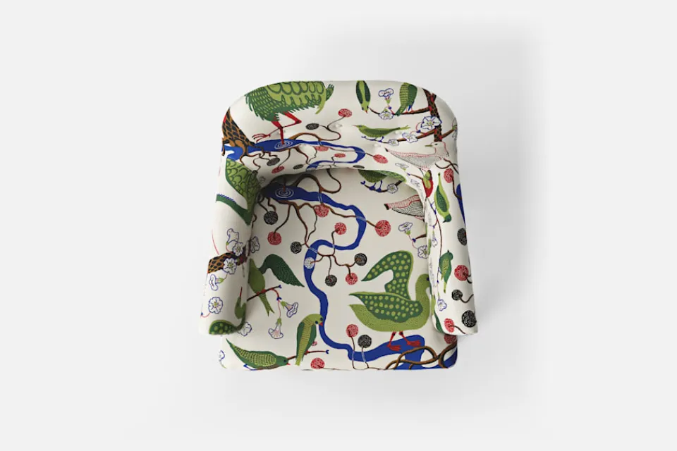 Fåtöljer*Josef Frank Stol 930 Gröna Fåglar, Multi