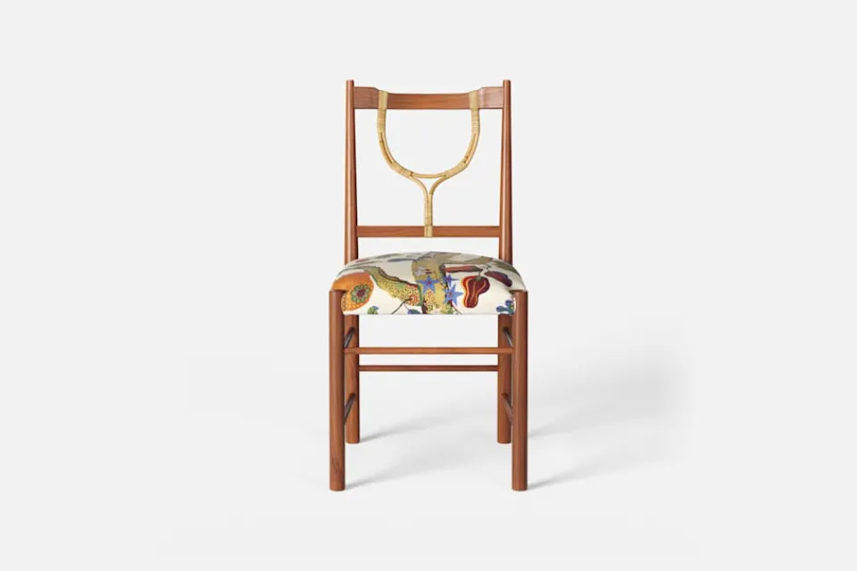 Matstolar*Josef Frank Stol 2238 Mahogny, Vegetable Tree, Multi