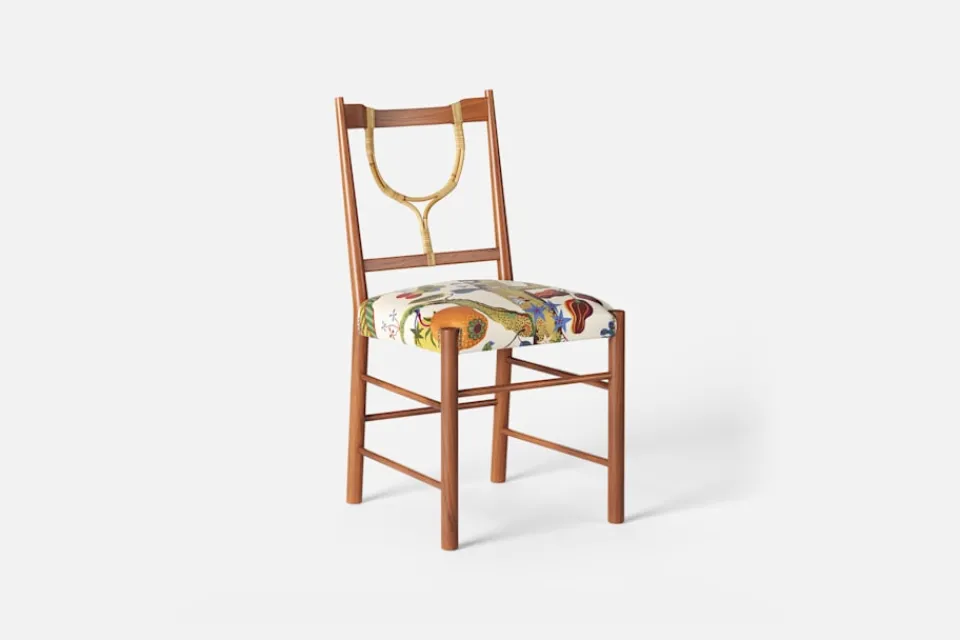 Matstolar*Josef Frank Stol 2238 Mahogny, Vegetable Tree, Multi