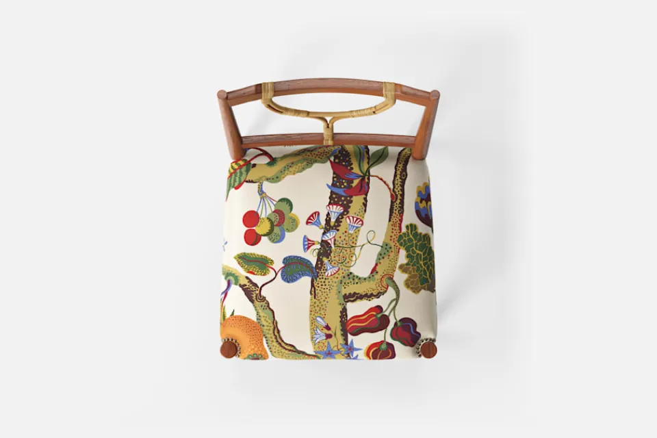 Matstolar*Josef Frank Stol 2238 Mahogny, Vegetable Tree, Multi