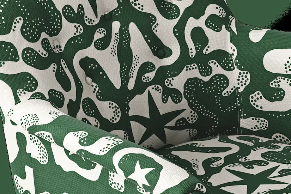 Fåtöljer*Josef Frank Stol 930 Aristidia, Grön