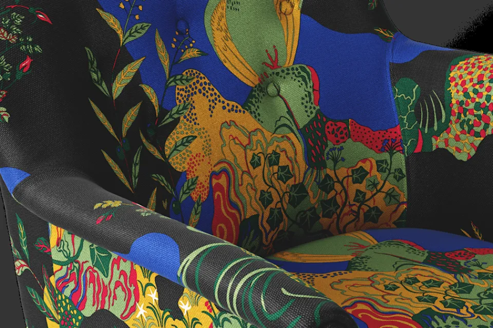 Fåtöljer*Josef Frank Stol 930 Anakreon, Svart