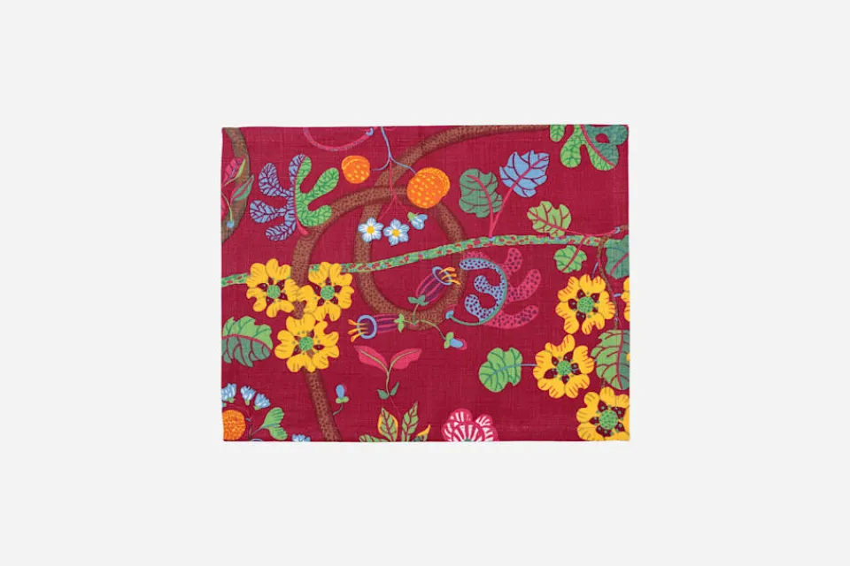 Underlägg & Tabletter|Kök & Dukningstextil*Josef Frank/Svenskt Tenn Tablett Baranquilla Vinröd