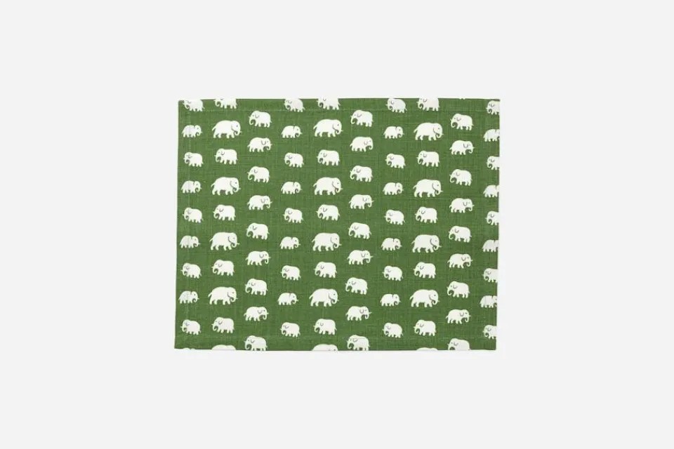 Underlägg & Tabletter|Kök & Dukningstextil*Estrid Ericson Tablett Elefant Grön