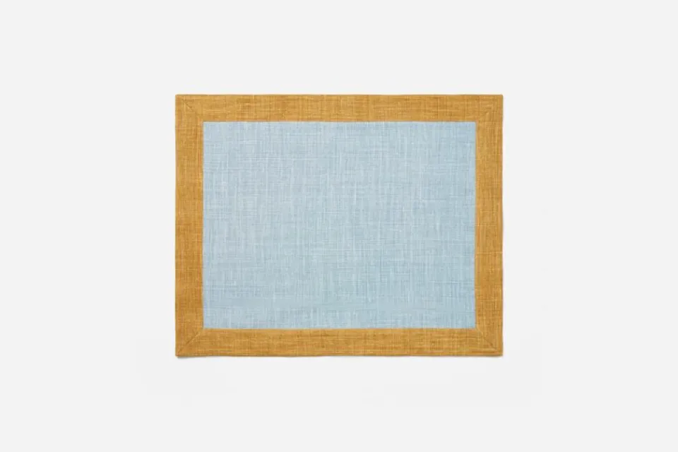 Underlägg & Tabletter|Kök & Dukningstextil*Svenskt Tenn Tablett Lin Kontrastkant Dimblå