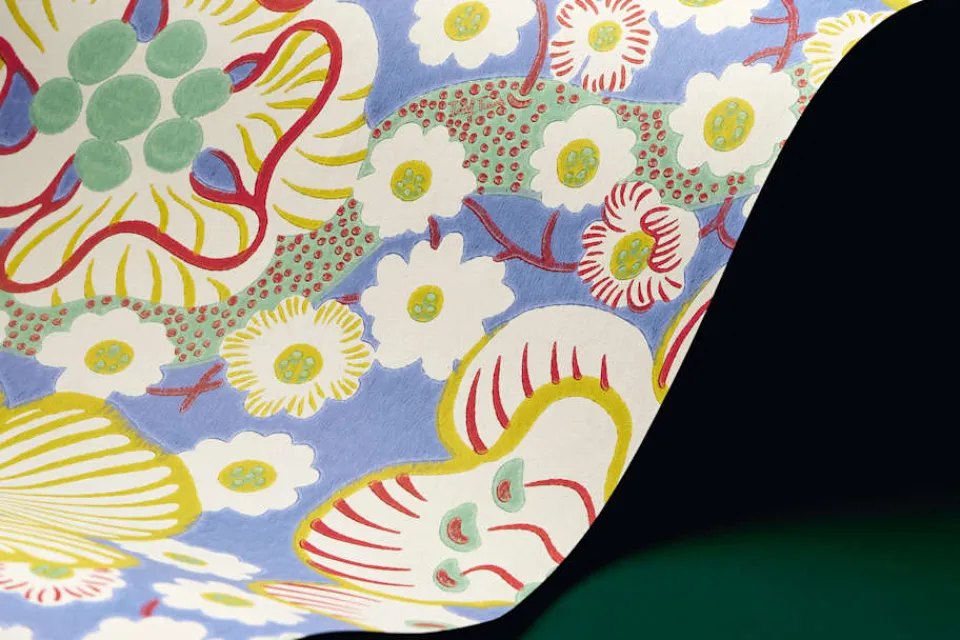 Mönstrade Tapeter*Josef Frank Tapet Eldblomman Blå