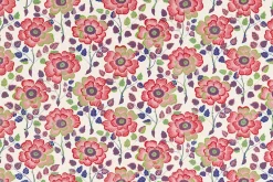 Mönstrade Tapeter*Josef Frank Tapet Krysantemer Röd