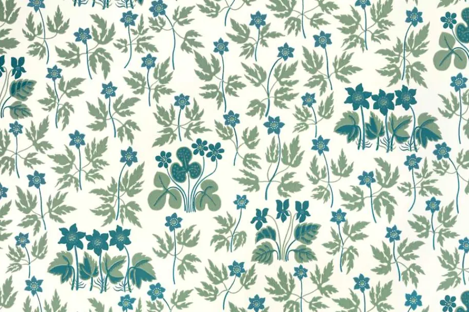 Mönstrade Tapeter*Josef Frank Tapet Stjärnmattan Grön