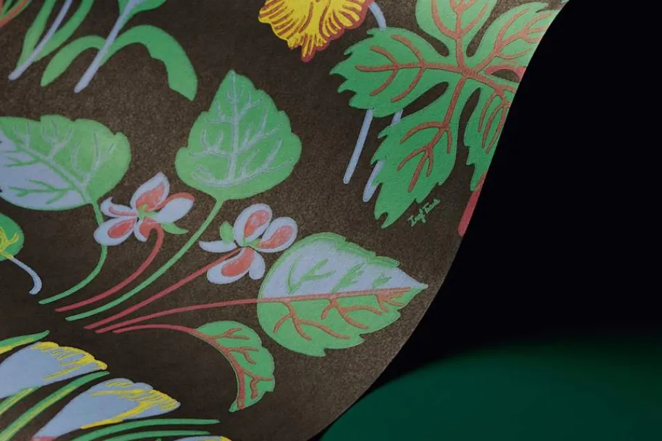 Mönstrade Tapeter*Josef Frank Tapet Vårklockor Svart