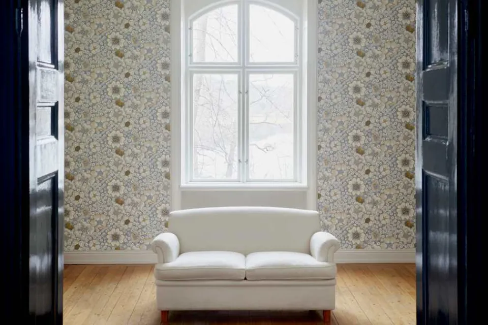 Tapetprover*Josef Frank Tapetprov Eldblomman Blå