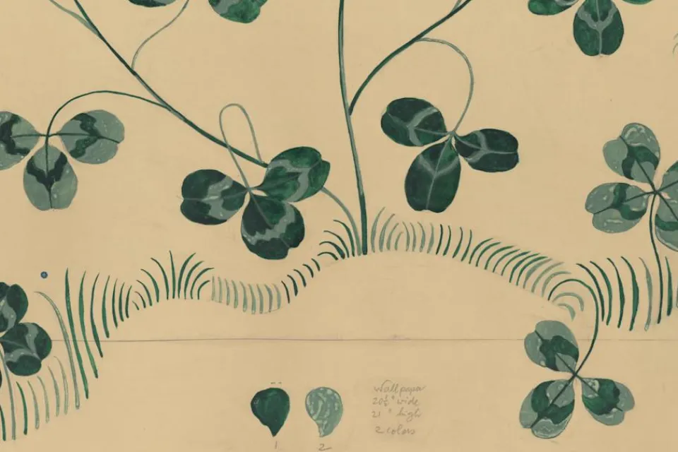 Tapetprover*Josef Frank Tapetprov Söndagsmorgon Grön