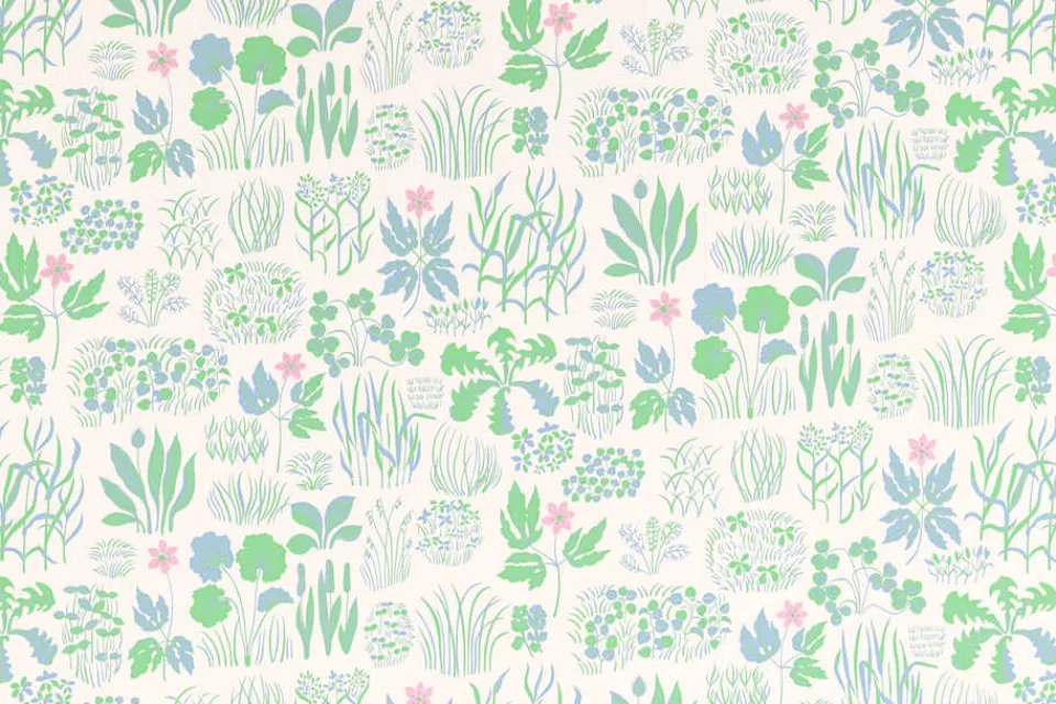 Tapetprover*Josef Frank Tapetprov Söndagsmorgon Rosa