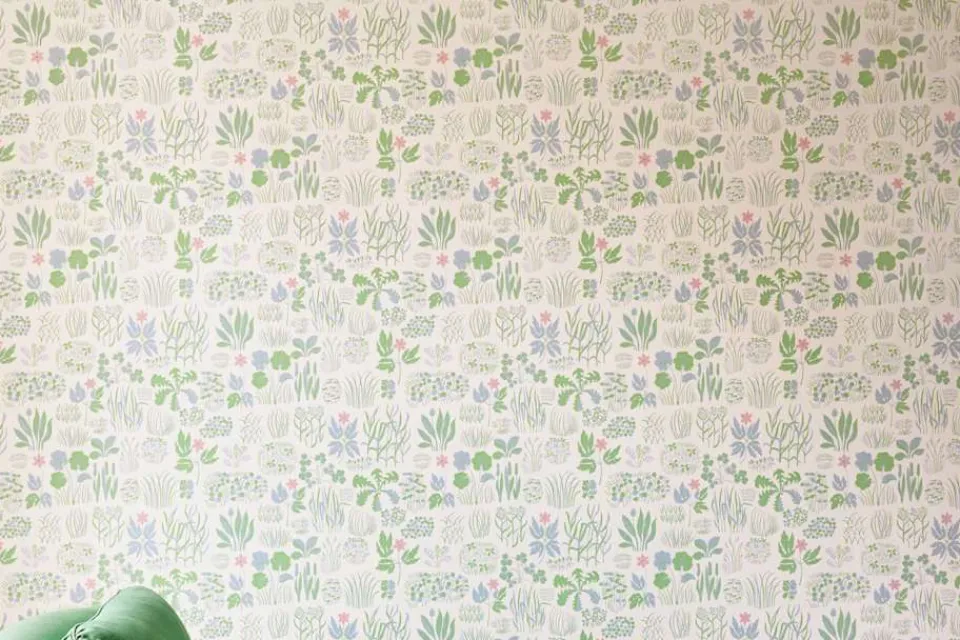 Tapetprover*Josef Frank Tapetprov Söndagsmorgon Rosa