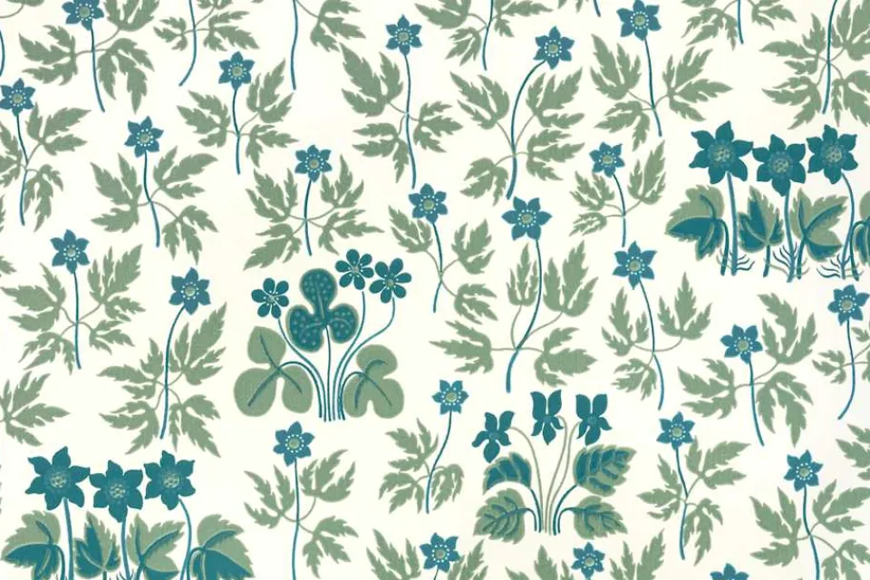 Tapetprover*Josef Frank Tapetprov Stjärnmattan Grön