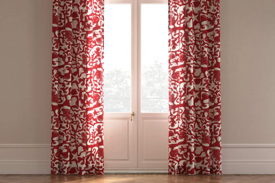 Tyg På Metervara*Josef Frank Textil Aristidia Röd