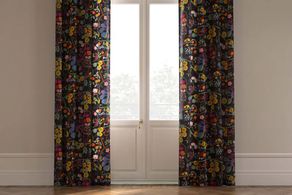 Tyg På Metervara*Josef Frank Textil Baranquilla Svart