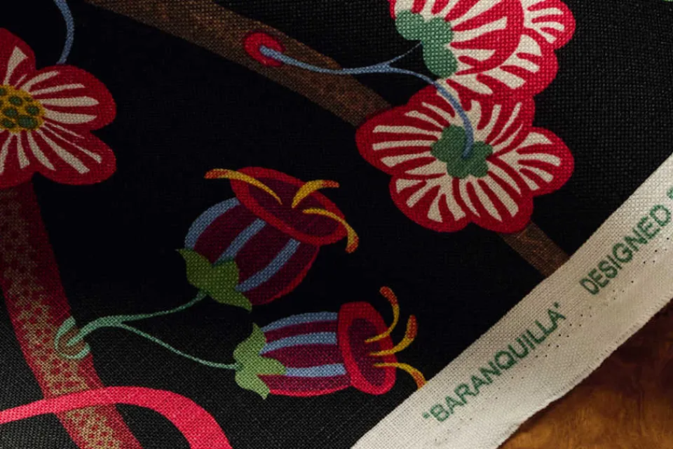 Tyg På Metervara*Josef Frank Textil Baranquilla Svart