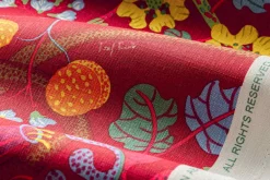 Tyg På Metervara*Josef Frank Textil Baranquilla Vinröd