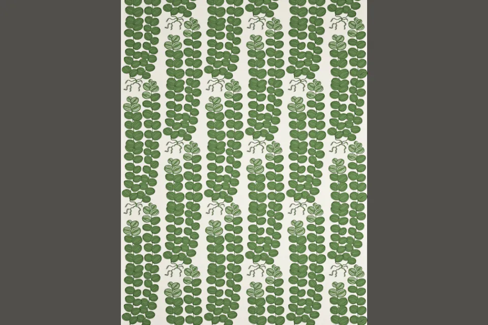 Tyg På Metervara|Tygprover*Josef Frank Textil Celotocaulis Grön