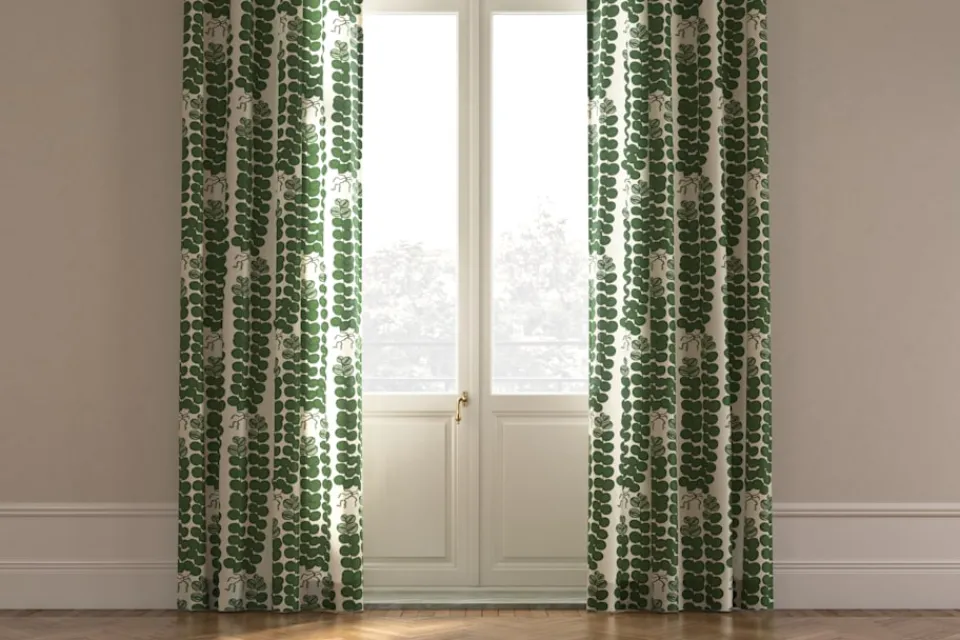 Tyg På Metervara|Tygprover*Josef Frank Textil Celotocaulis Grön