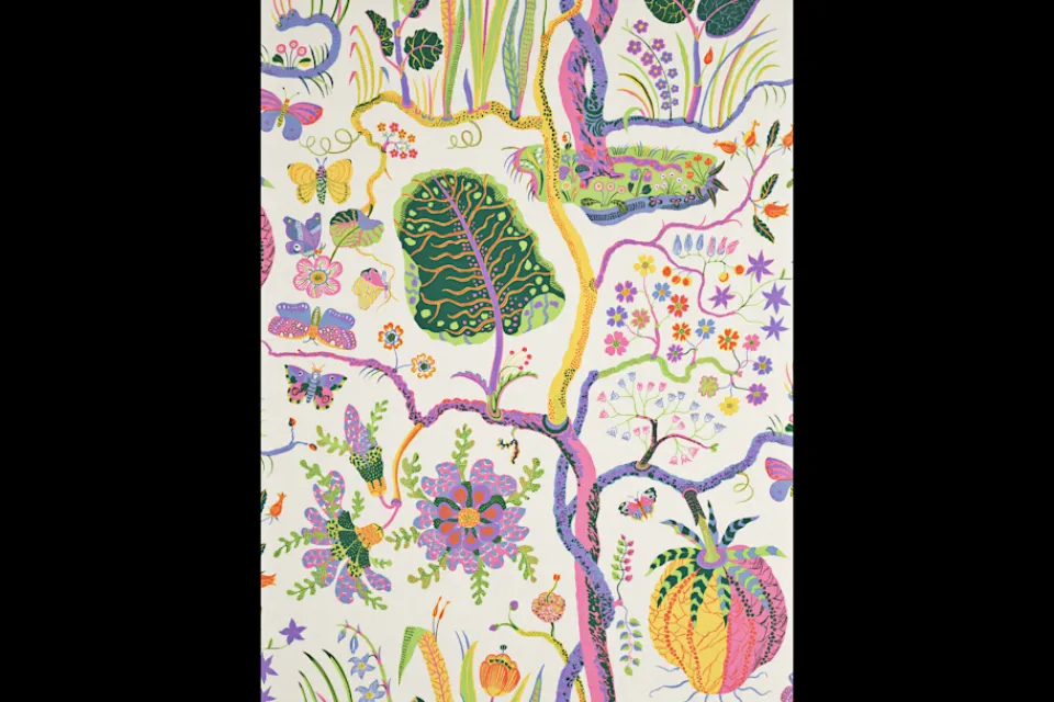 Tyg På Metervara*Josef Frank Textil Hawai Vit