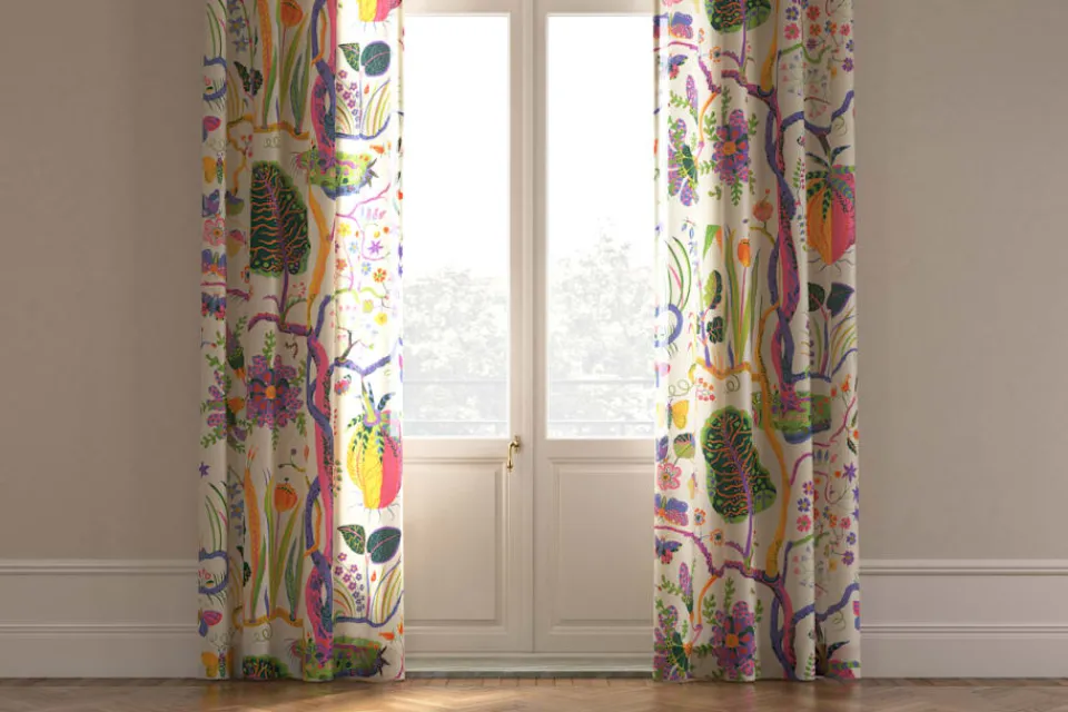 Tyg På Metervara*Josef Frank Textil Hawai Vit