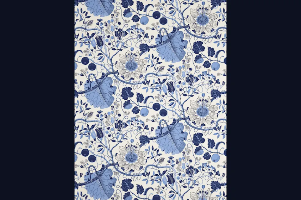 Tyg På Metervara*Josef Frank Textil La Plata Blå