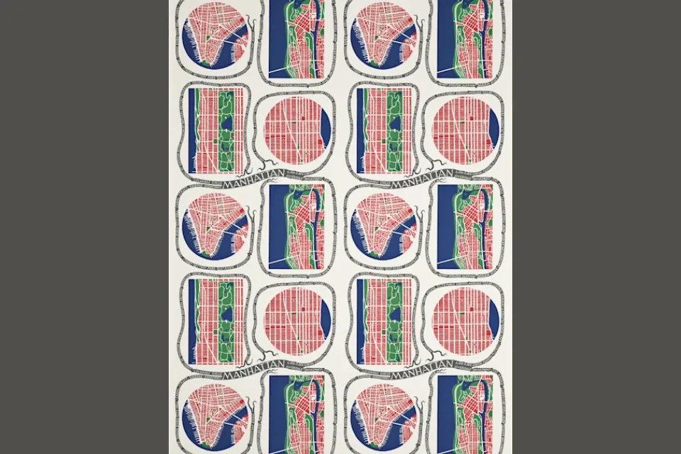 Tyg På Metervara*Josef Frank Textil Manhattan Multi