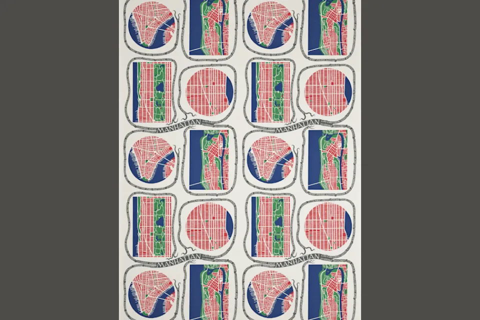 Tyg På Metervara*Josef Frank Textil Manhattan Multi