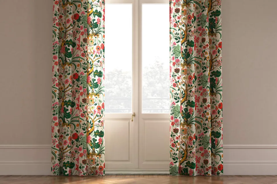 Tyg På Metervara*Josef Frank Textil Träd I Blom Multi