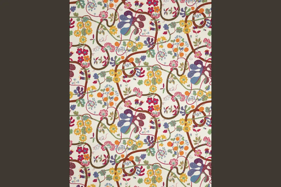 Tygprover|Tyg På Metervara*Josef Frank Tygprov Baranquilla Vit