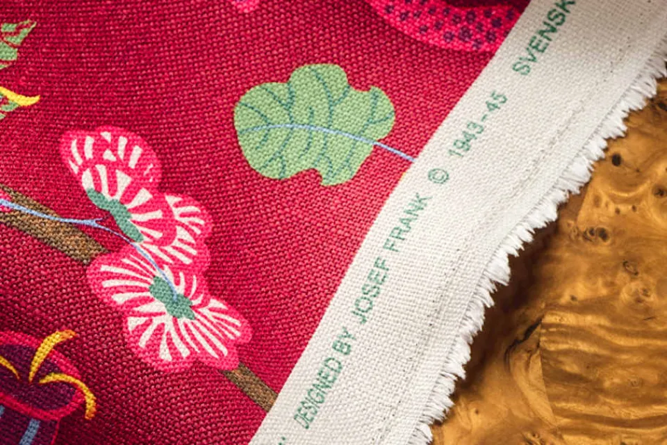 Tygprover*Josef Frank Tygprov Baranquilla Vinröd