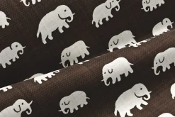 Tygprover|Tyg På Metervara*Estrid Ericson Tygprov Elefant Brun