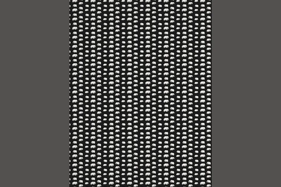 Tygprover|Tyg På Metervara*Estrid Ericson Tygprov Elefant Svart