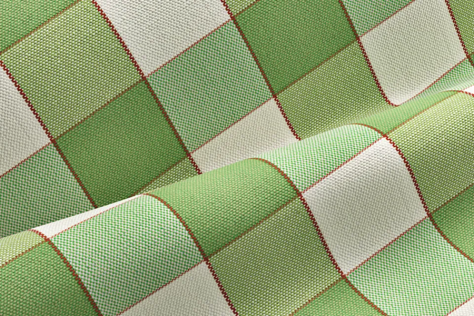 Tygprover|Tyg På Metervara*Estrid Ericson Margit Thorén Tygprov Gripsholmsruta Grön