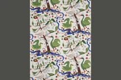 Tygprover|Tyg På Metervara*Josef Frank Tygprov Gröna Fåglar |Multi