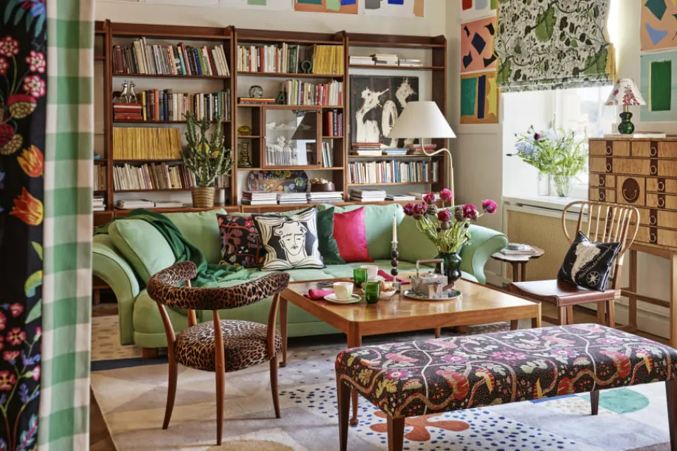 Tygprover*Josef Frank Tygprov Mirakel Röd