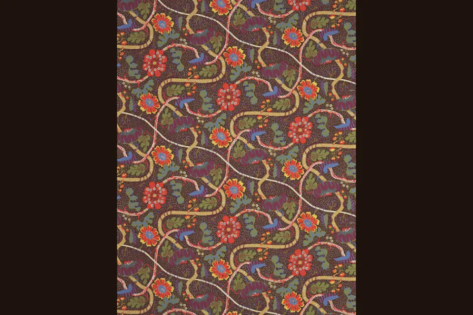 Tygprover|Tyg På Metervara*Josef Frank Tygprov Mirakel Brun