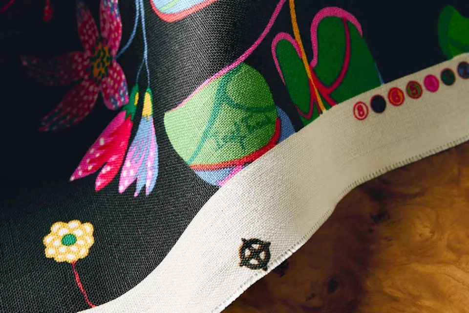 Tygprover*Josef Frank Tygprov Teheran Svart