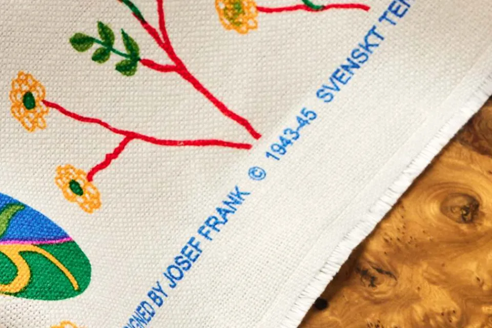 Tygprover|Tyg På Metervara*Josef Frank Tygprov Teheran Vit