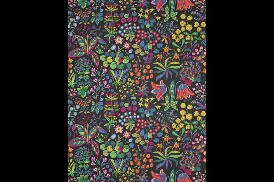 Tygprover*Josef Frank Tygprov Under Ekvatorn Svart