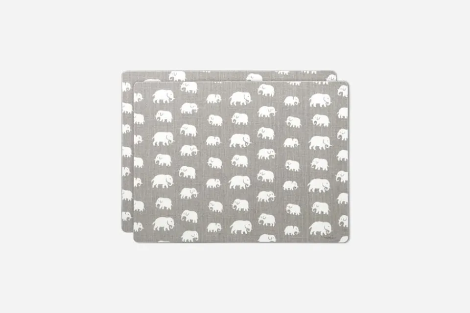 Underlägg & Tabletter*Estrid Ericson/Svenskt Tenn Underlägg Elefant Varmgrå Ljusrosa