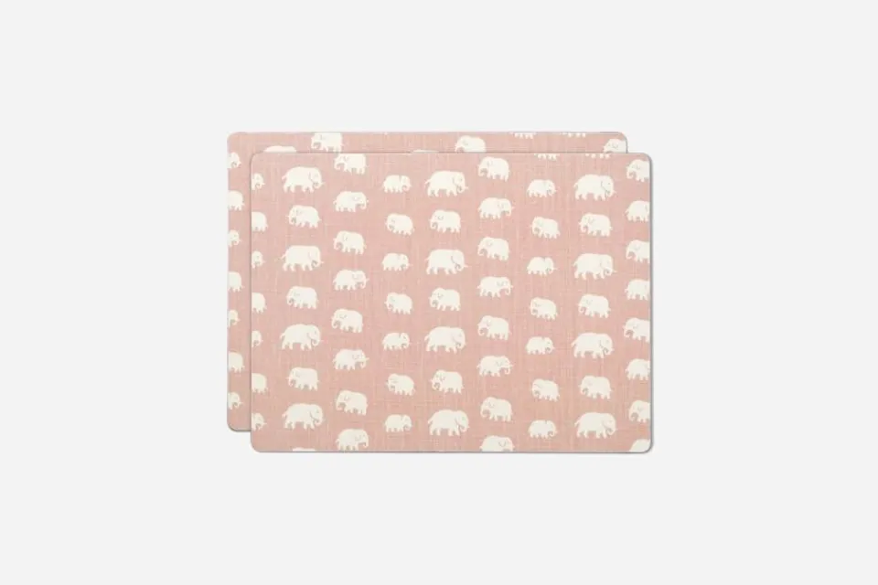 Underlägg & Tabletter*Estrid Ericson/Svenskt Tenn Underlägg Elefant Varmgrå Ljusrosa