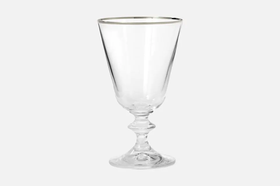 Glas & Koppar*Svenskt Tenn Vinglas Silverkant